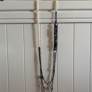 Iosseliani Multi-Strand Pearl and Mulit Colored Stone Necklace